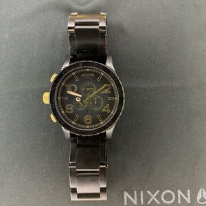 Nixon The 51-30 Chrono Black and Gold Stainless Steel Watch